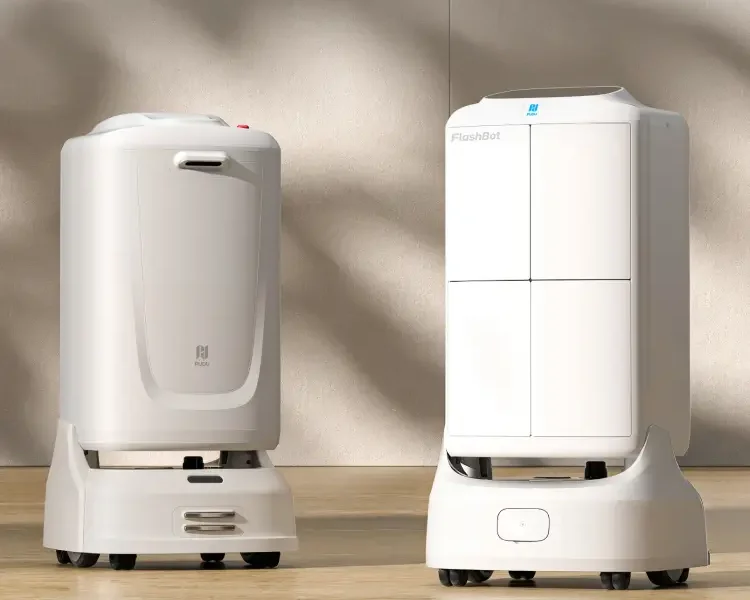 PUDU FlashBot Max — robot de logística interna para hoteles, edificios y hospitales